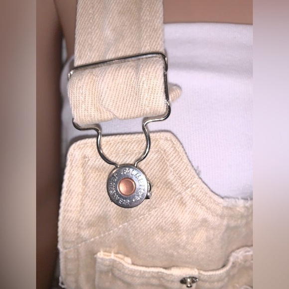 Vintage Palmetto Tan Jean distressed overalls women’s medium - Picture 7 of 11